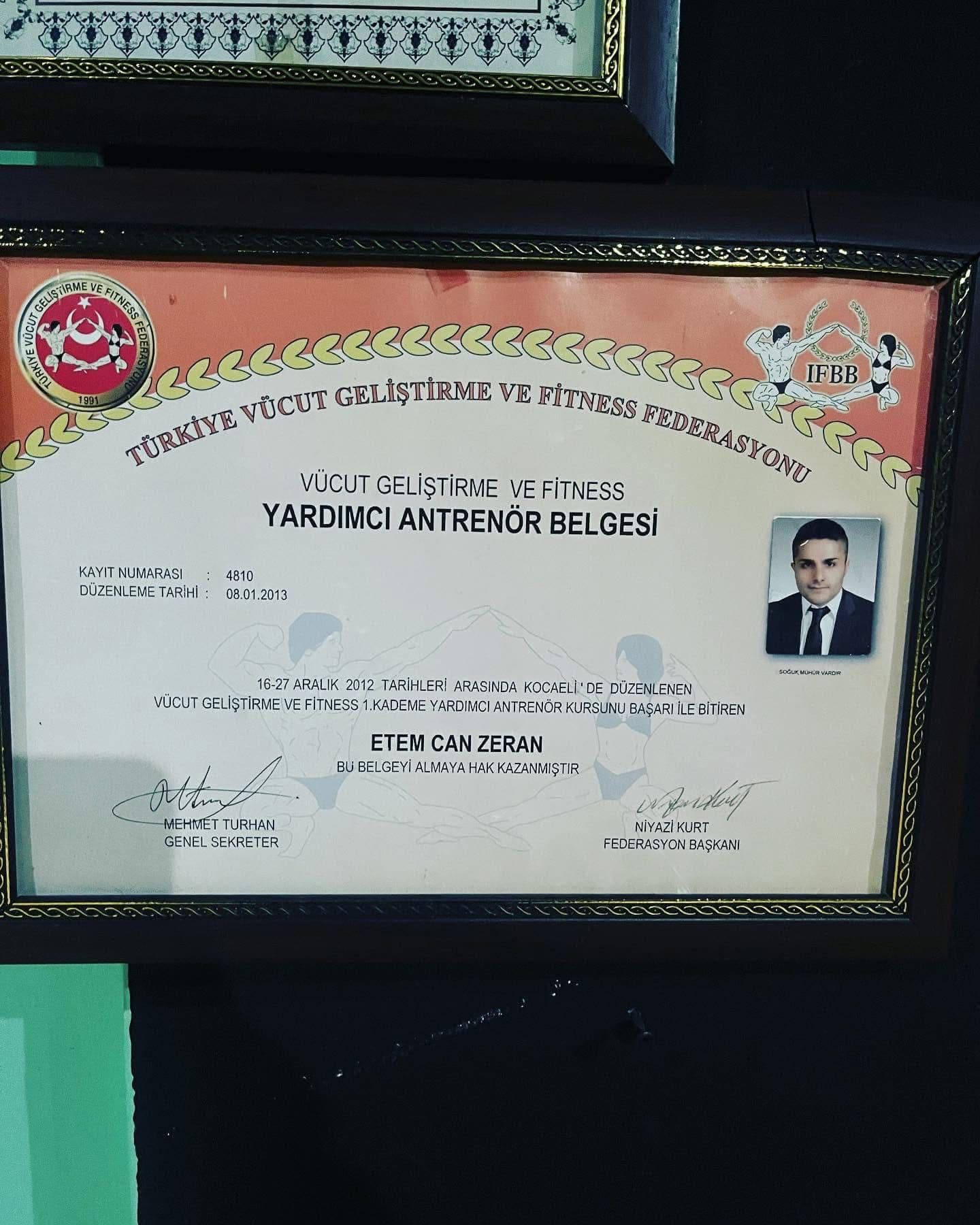 yardımcı antrenör sertifikası